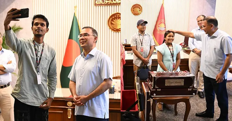 প্রধানমন্ত্রীর সঙ্গে রাকিব-অনুশ্রী